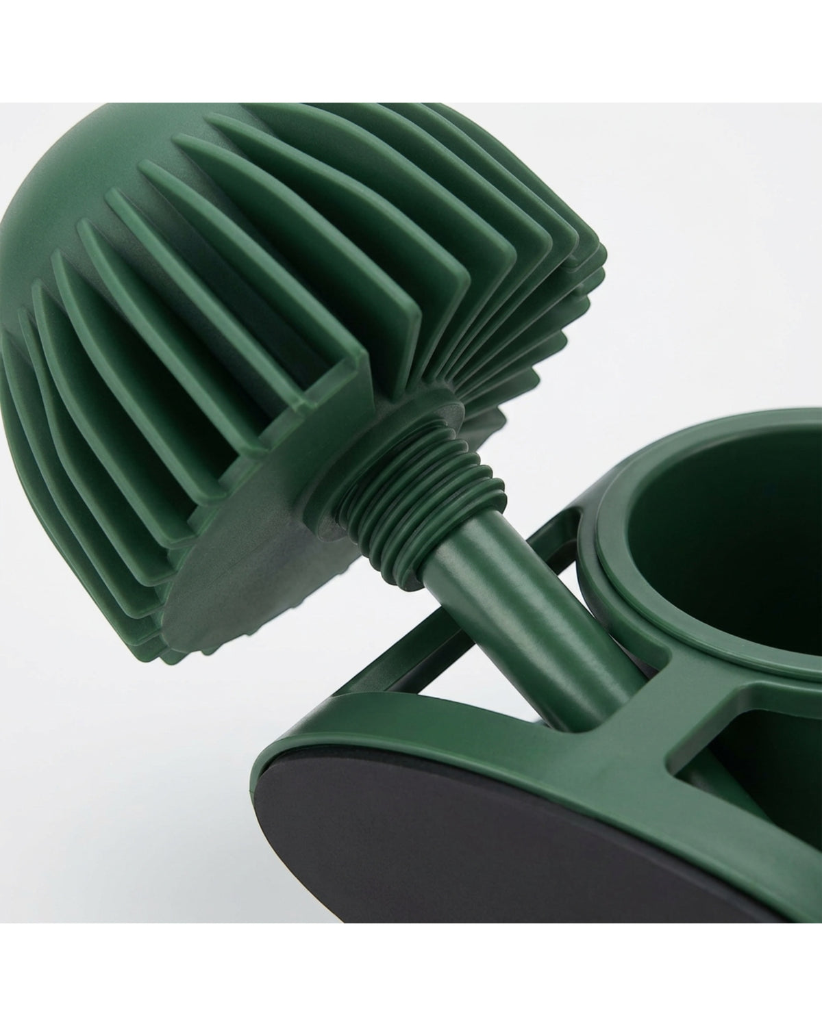 Jtfng Dome Radial Fin Silicone Toilet Brush Ring Pedestal Green - Detail view