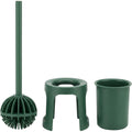 Jtfng Dome Radial Fin Silicone Toilet Brush Ring Pedestal Green - Product view