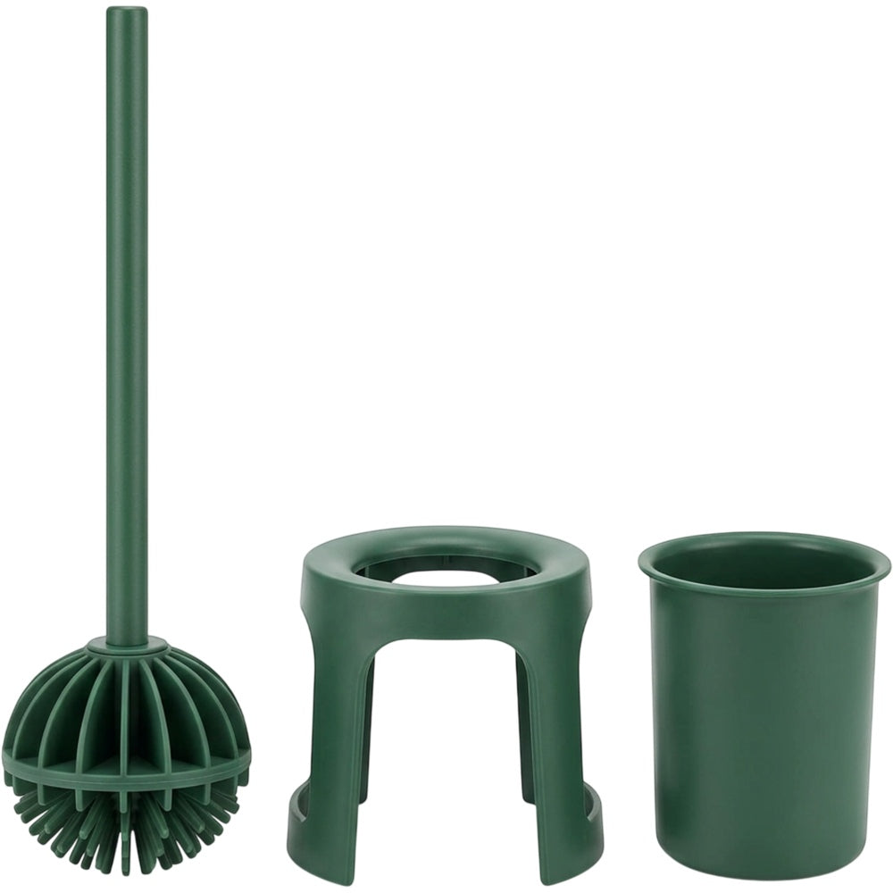Jtfng Dome Radial Fin Silicone Toilet Brush Ring Pedestal Green - Product view