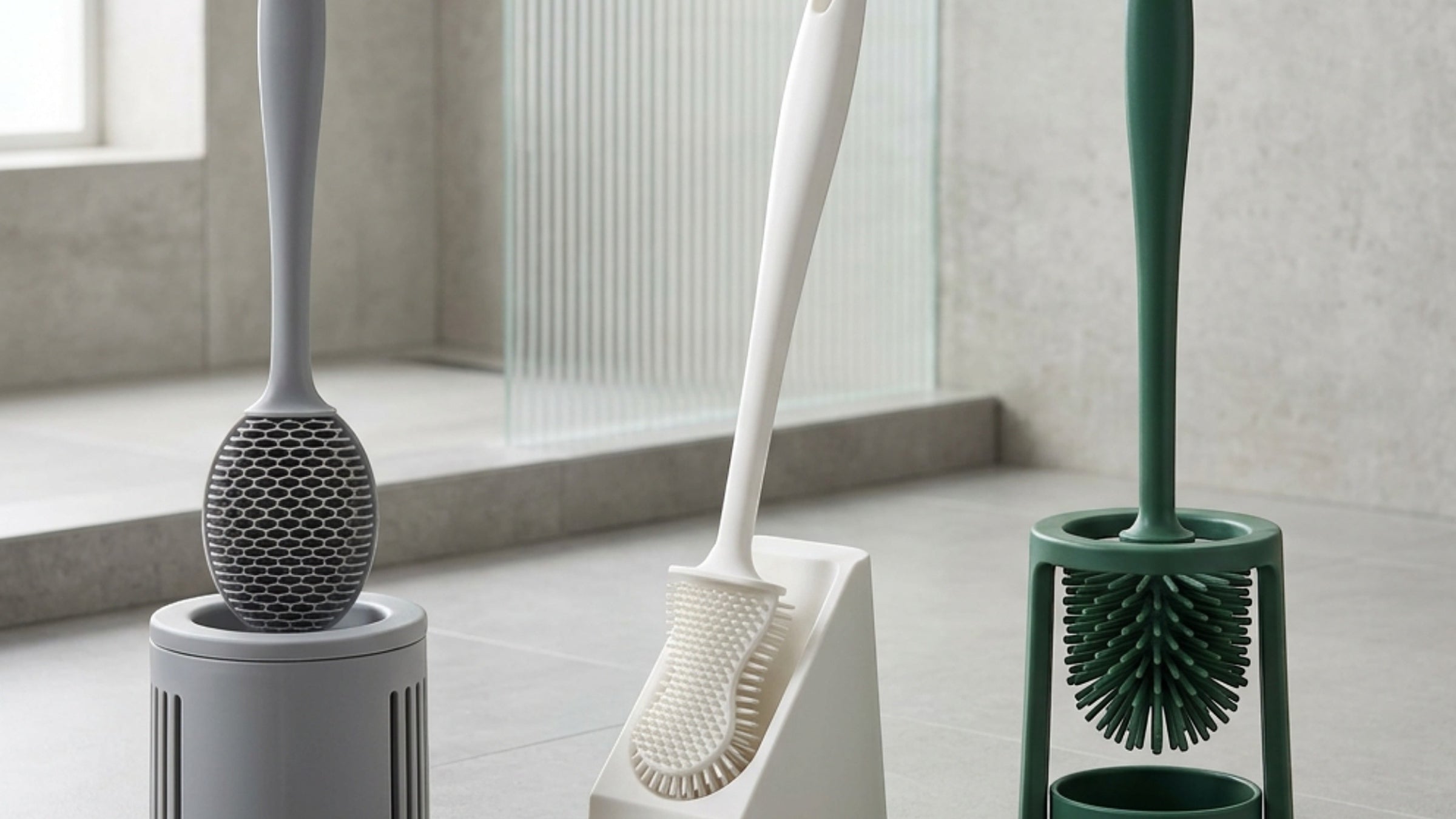 Jtfng Silicone Toilet Brushes with Holders